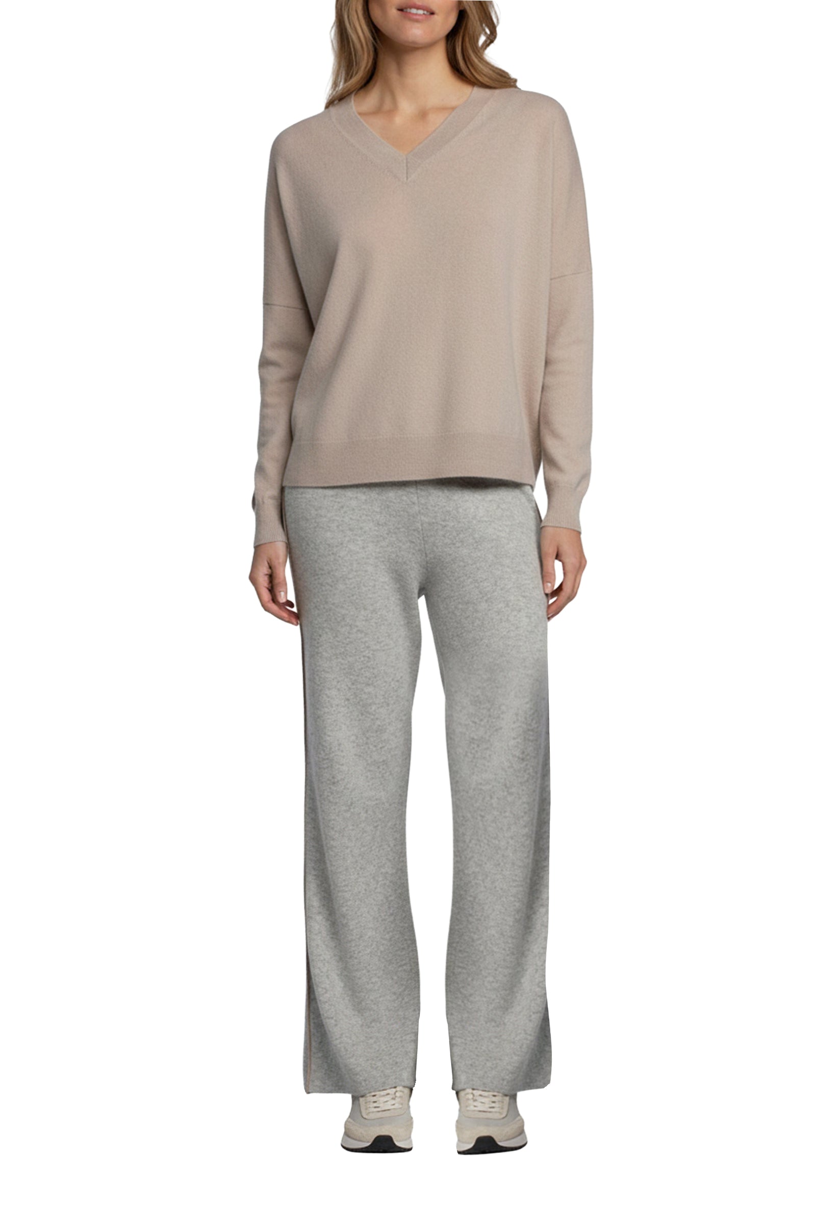 Pacy jumper in wool and cashmere - Taupe