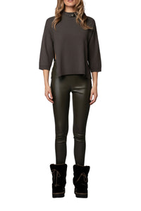 Palina wool and cashmere 3/4sleeve jumper - Thyme