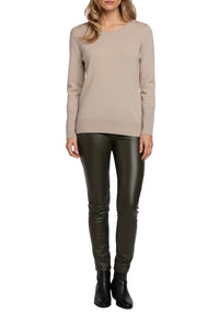 Pary long-sleeved cashmere jumper - Taupe