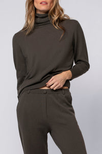 Passion cashmere turtleneck jumper - Thyme