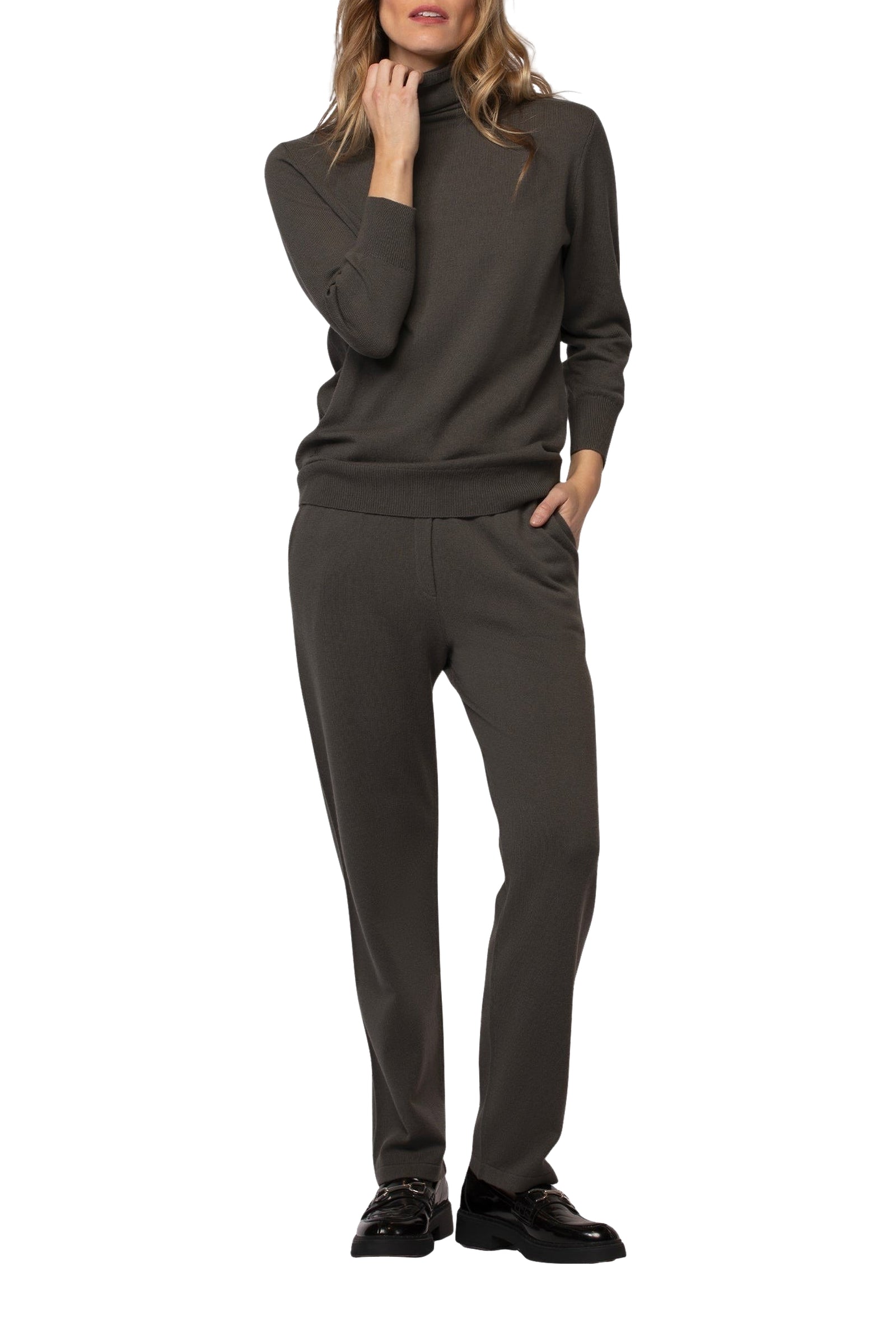 Passion cashmere turtleneck jumper - Thyme