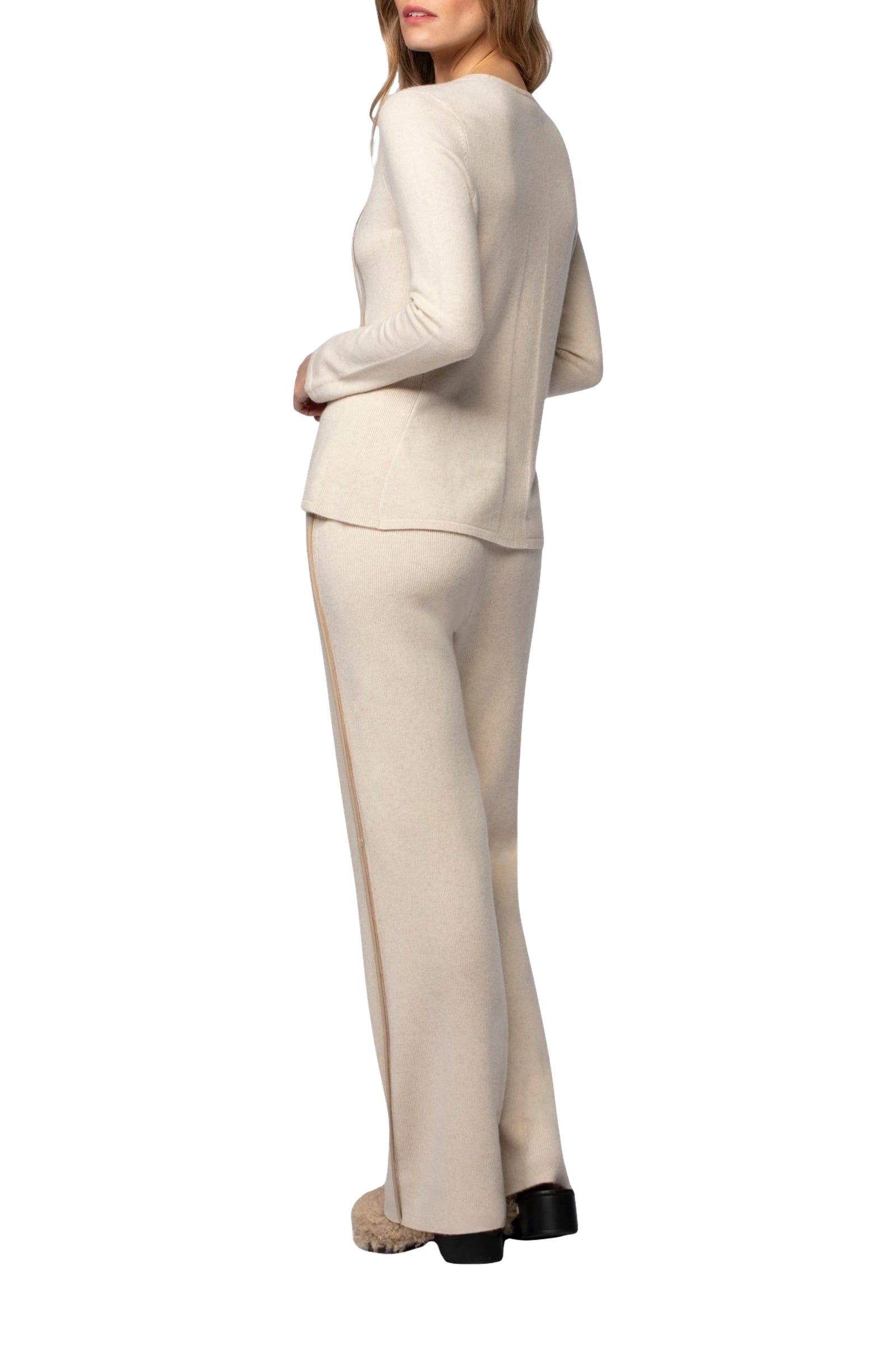 Pelma long-sleeved wool and cashmere jumper - Beige