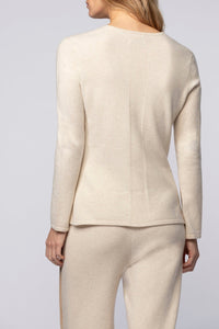 Pelma long-sleeved wool and cashmere jumper - Beige
