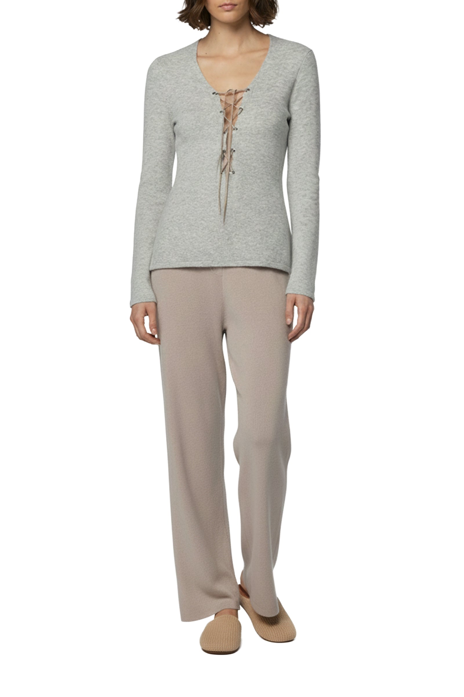 Pelma long-sleeved wool and cashmere jumper - Grey