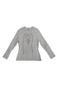 Pelma long-sleeved wool and cashmere jumper - Grey