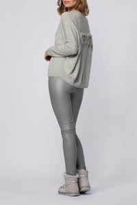 Legging Perle en cuir - Grey
