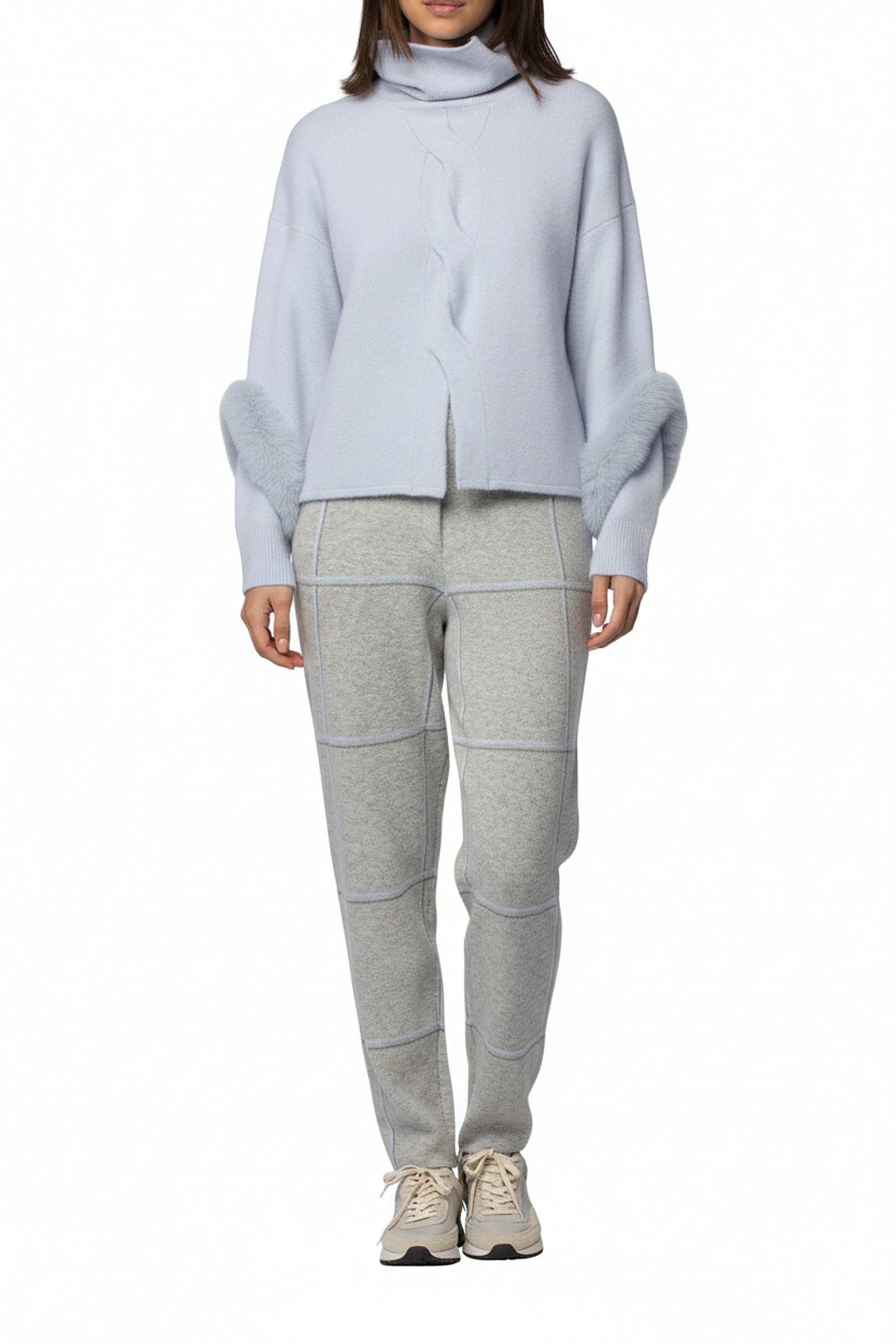 Peyton cashmere turtleneck jumper with sleeves - Ciel
