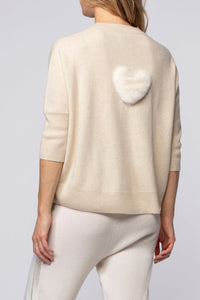 Piba 3/4s sleeves wool and cashmere jumper - Beige