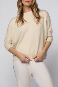 Piba 3/4s sleeves wool and cashmere jumper - Beige