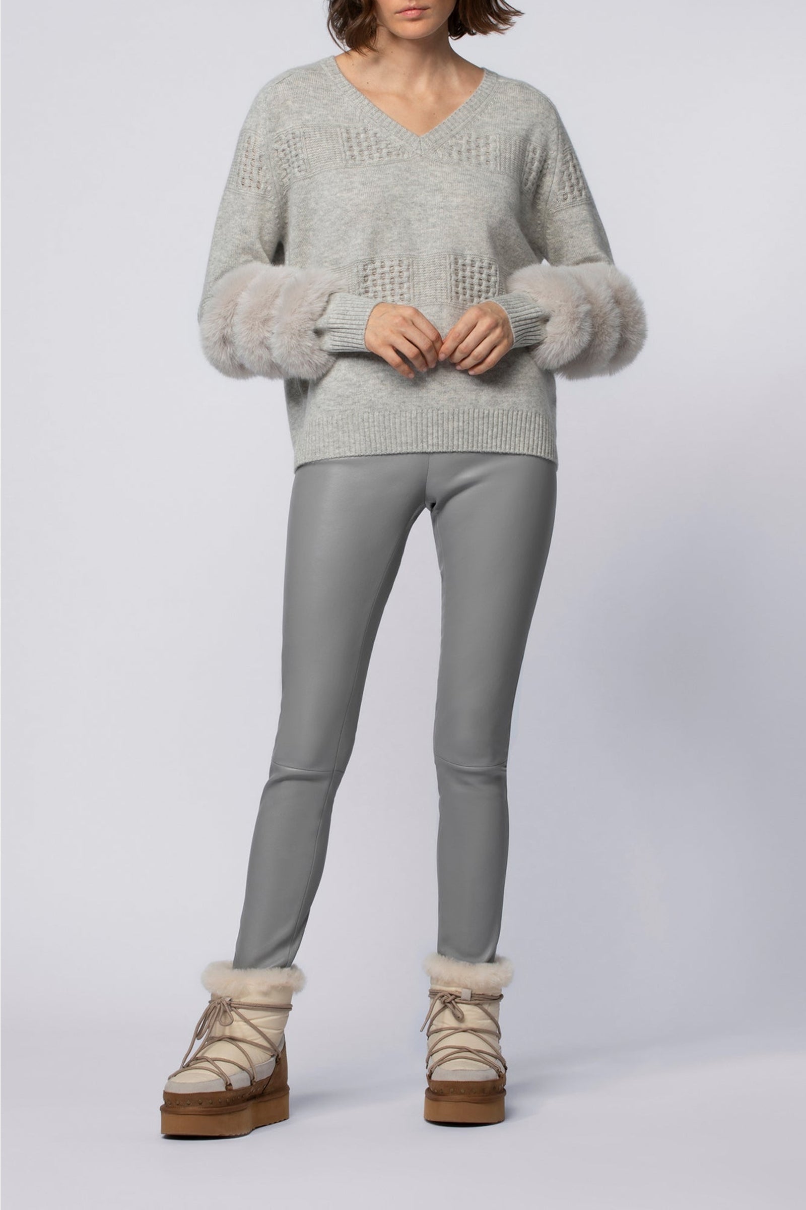 Pulpa jumper in wool and cashmere - Grey
