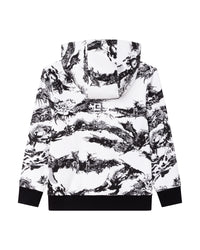 Cardigan en molleton - Blanc Noir
