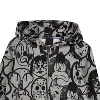 Cardigan à capuche en coton imprimé Chito - Gris Chine