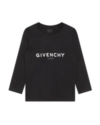 T-shirt à manches longues à imprimé en coton - Black