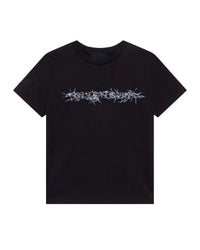 Cotton flock T-shirt - Black