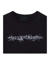 Cotton flock T-shirt - Black