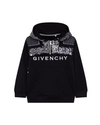 Sweat à capuche amovible en coton - Black