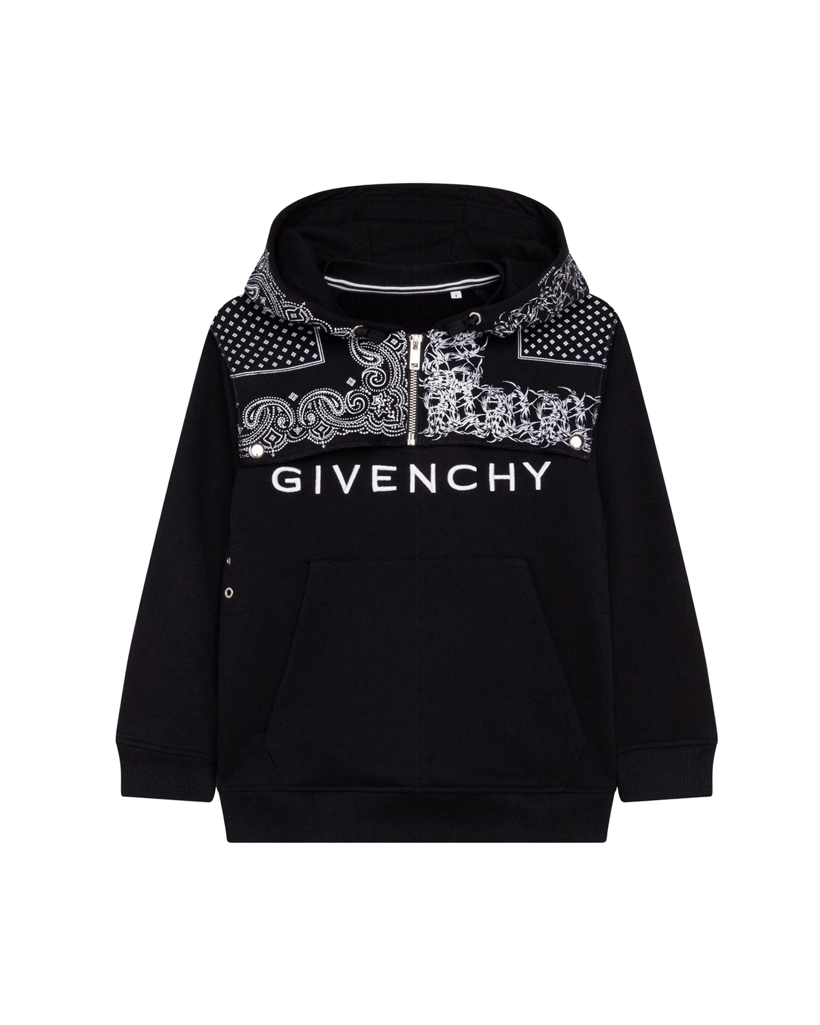 Sweat à capuche amovible en coton - Black