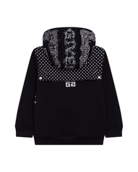 Sweat à capuche amovible en coton - Black