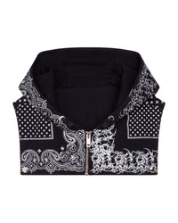 Sweat à capuche amovible en coton - Black