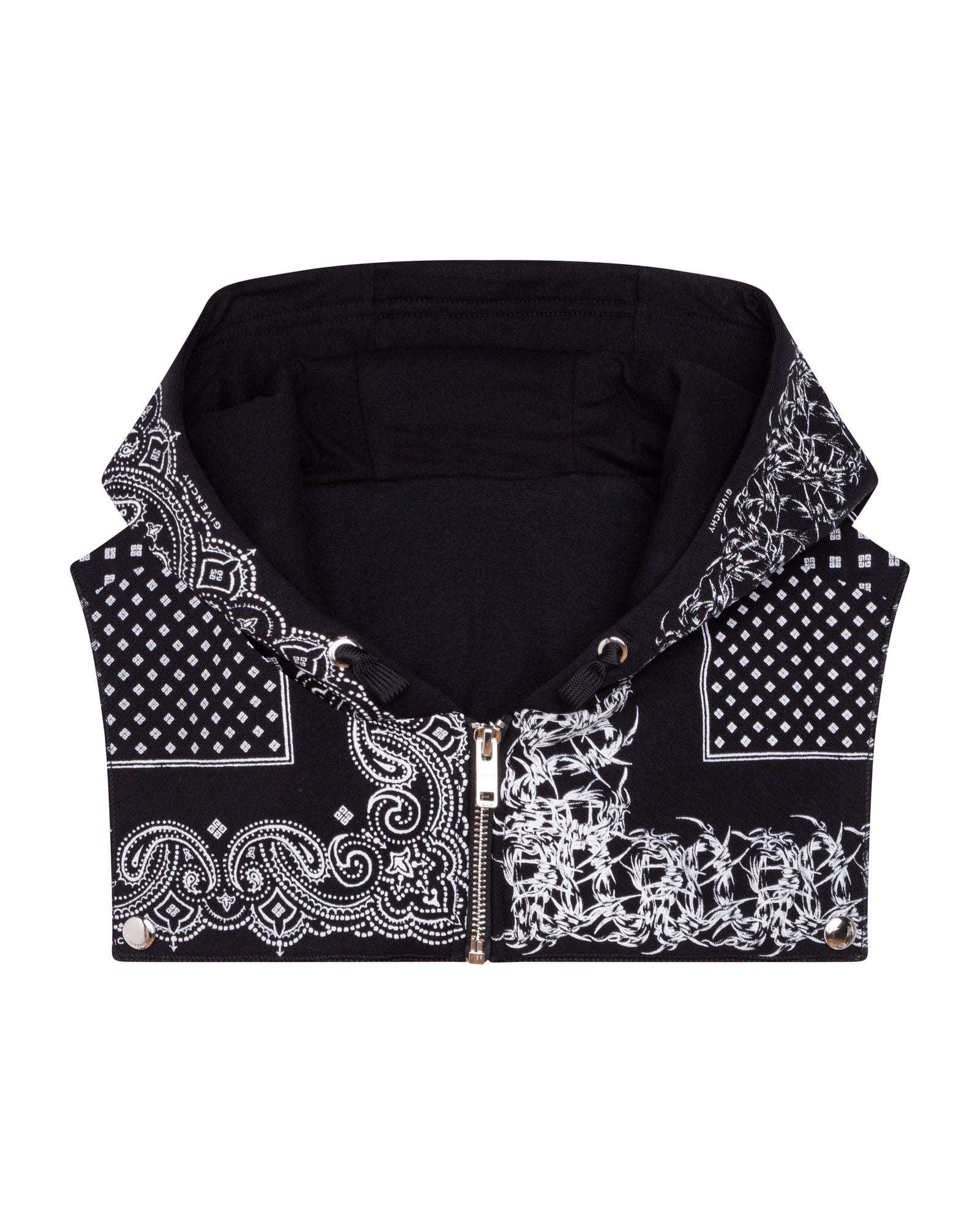 Sweat à capuche amovible en coton - Black