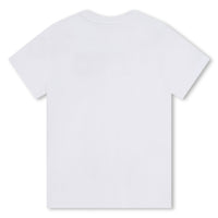 T-shirt brodé en motif camouflage - Blanc
