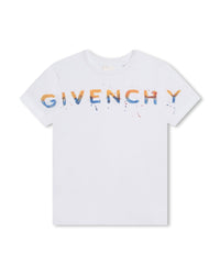 T-shirt avec imprimé effet peinture - Blanc