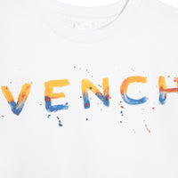 T-shirt avec imprimé effet peinture - Blanc