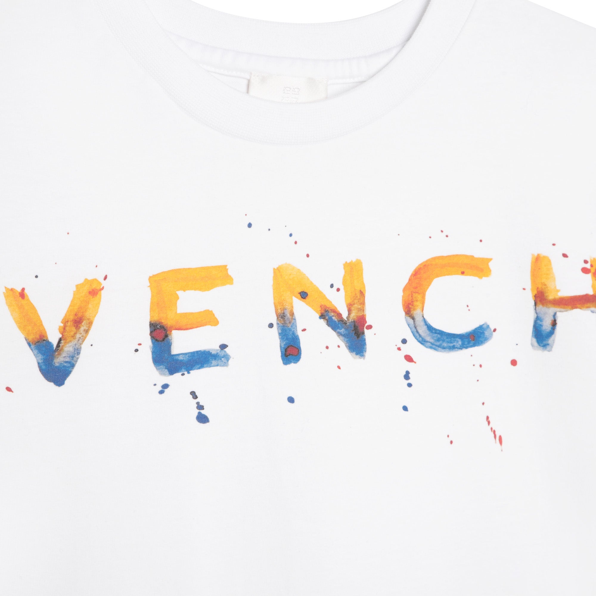 T-shirt avec imprimé effet peinture - Blanc