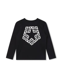 T-shirt à manches longues en coton - Black