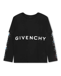 Long-sleeved cotton T-shirt - Black