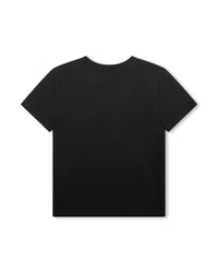 Short-sleeved cotton T-shirt - Black