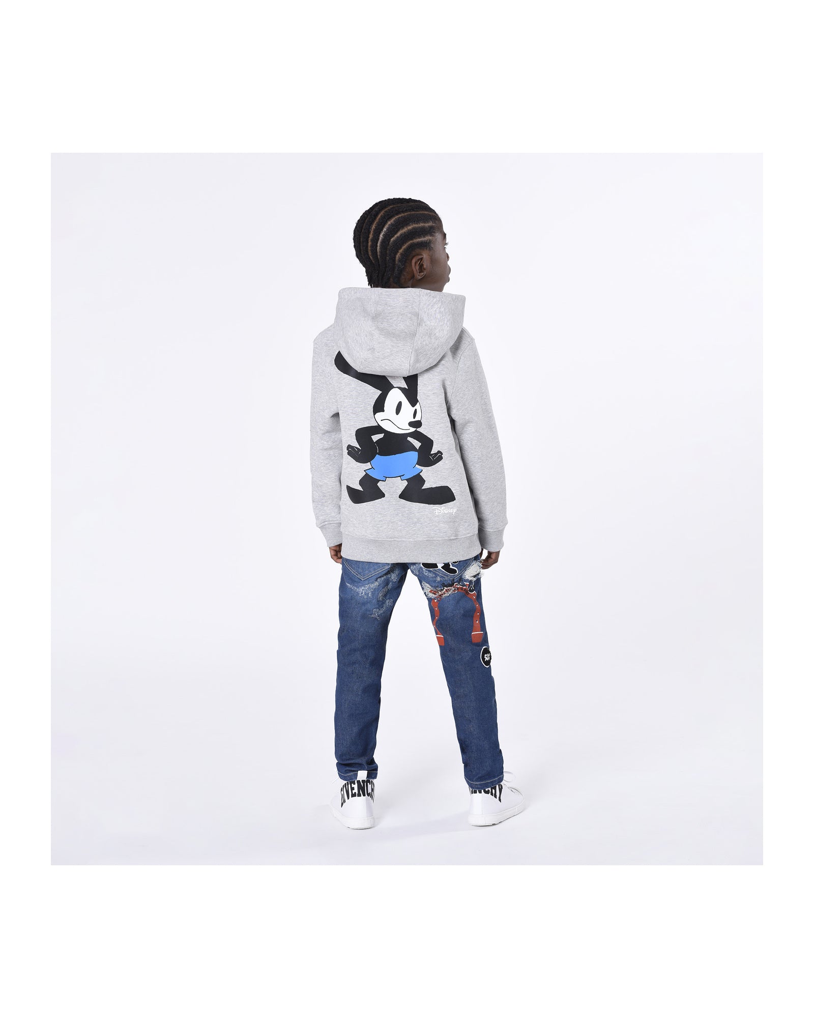 Cotton hooded sweatshirt - Heather grey