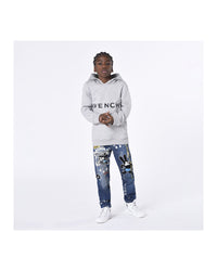 Cotton hooded sweatshirt - Heather grey