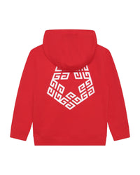 Sweat à capuche en coton - Piment