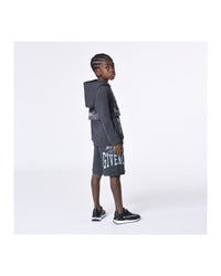 Cotton hoodie - Grey Blue