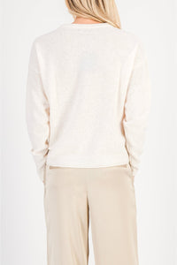 Pull Paris en cachemire à col rond - Offwhite