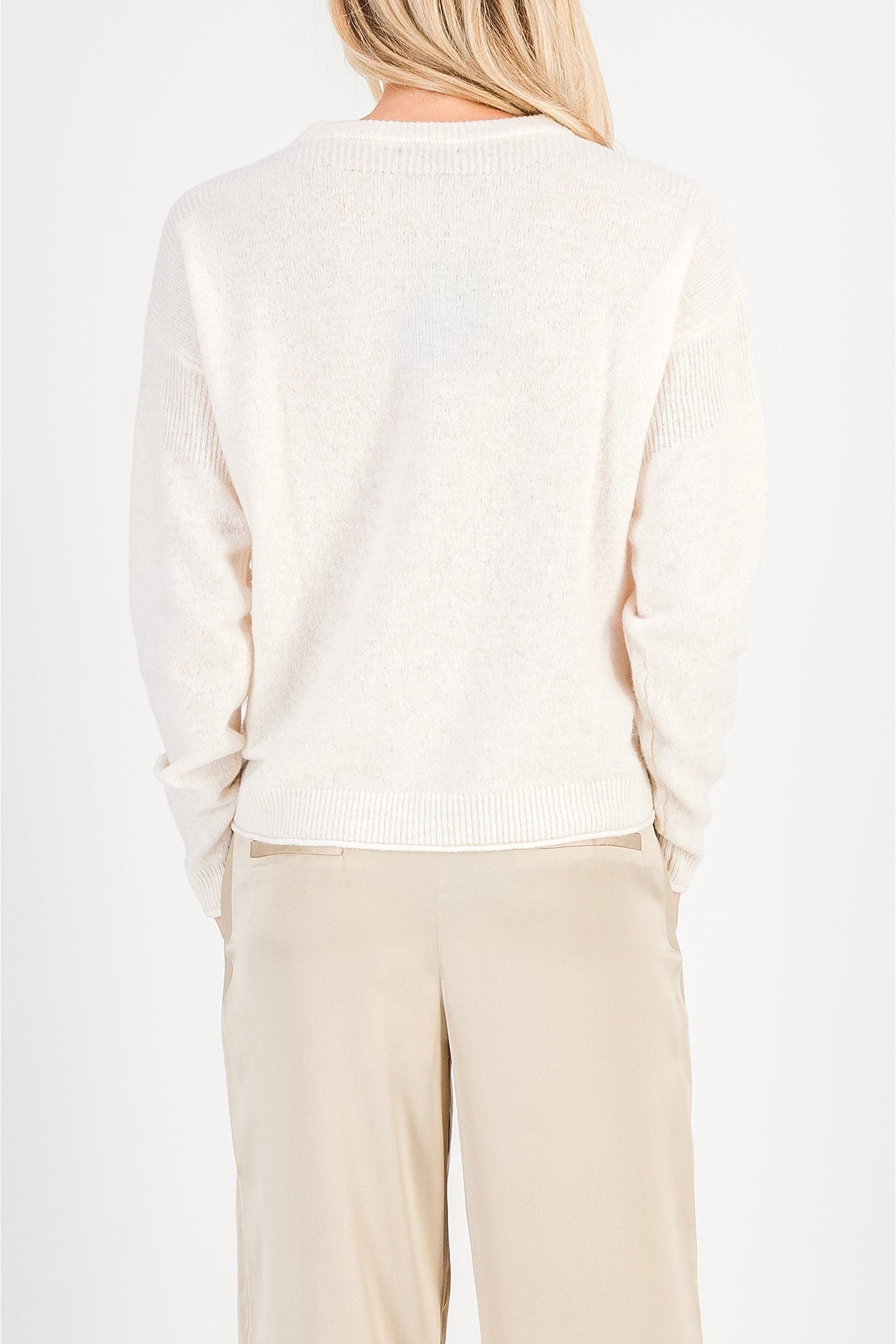 Pull Paris en cachemire à col rond - Offwhite