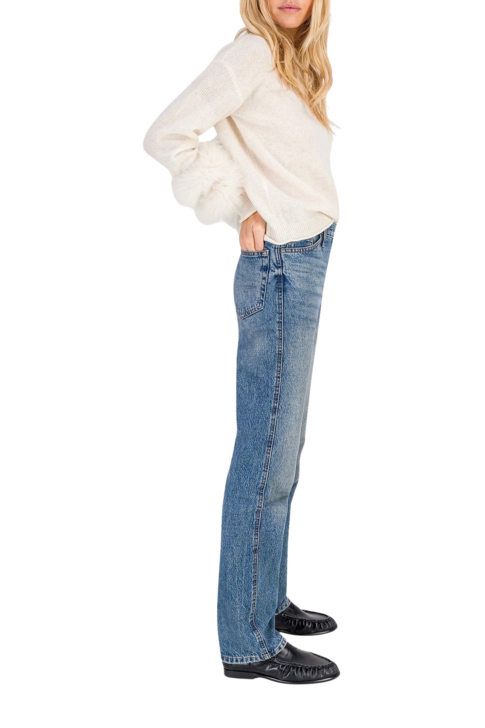 Pull Paris en cachemire à col rond - Offwhite