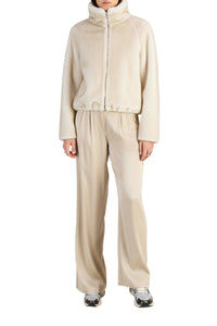 Faux fur bomber jacket - Pearl