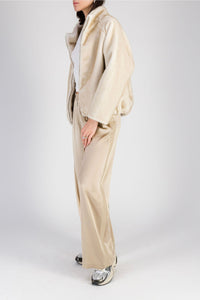 Faux fur bomber jacket - Pearl