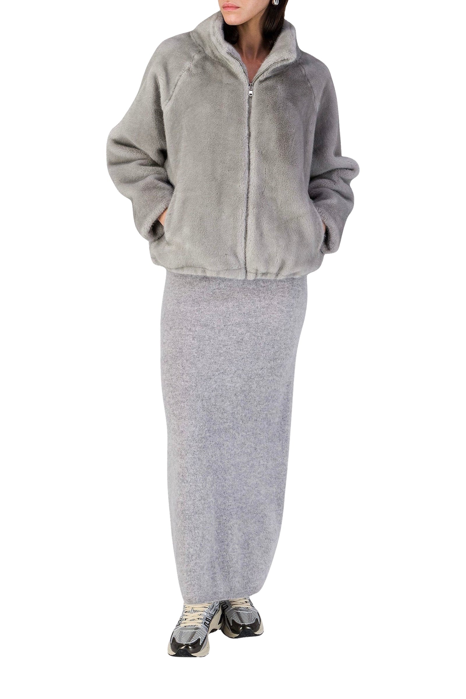 Veste bomber en fausse fourrure - Saphire