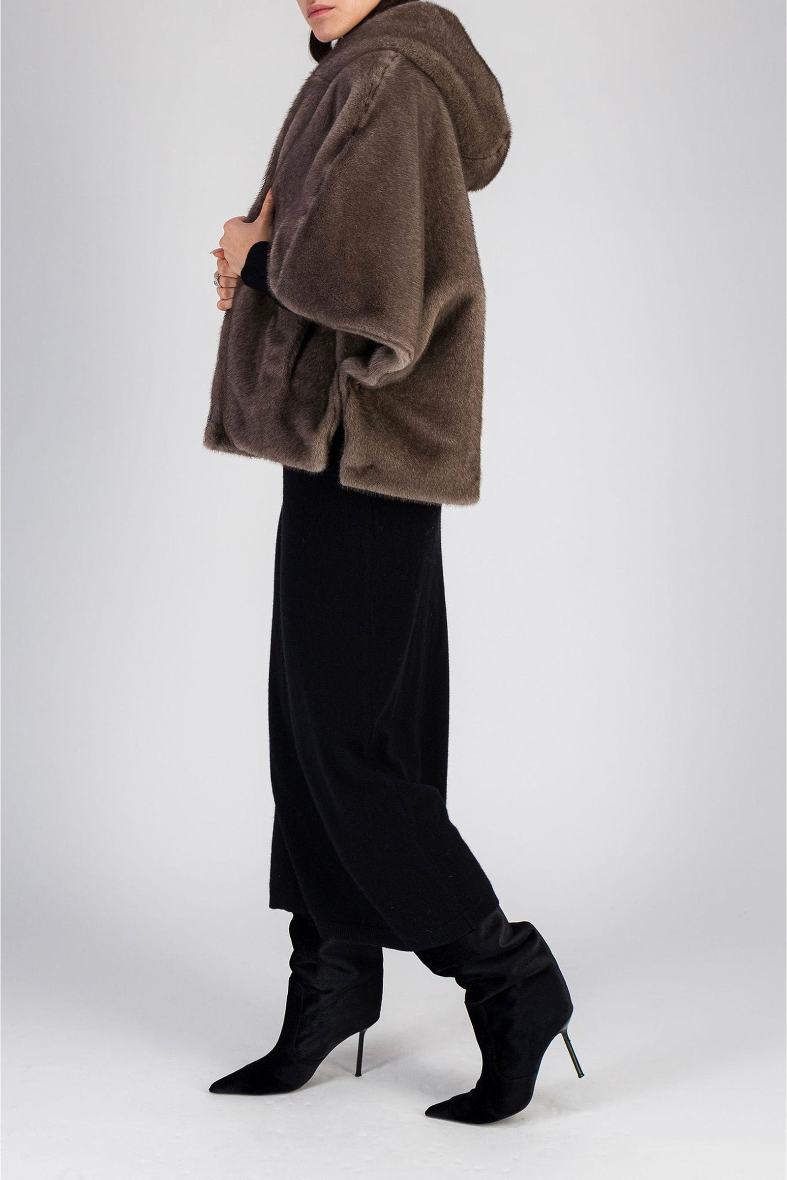 Cape en fausse fourrure effet vison - Iris