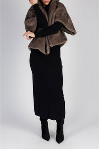 Cape en fausse fourrure effet vison - Iris