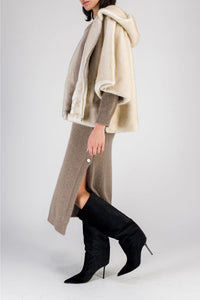 Robe Madstefy midi s en laine - Camel