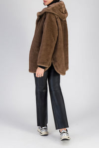 Manteau à capuche en fausse fourrure - Glow