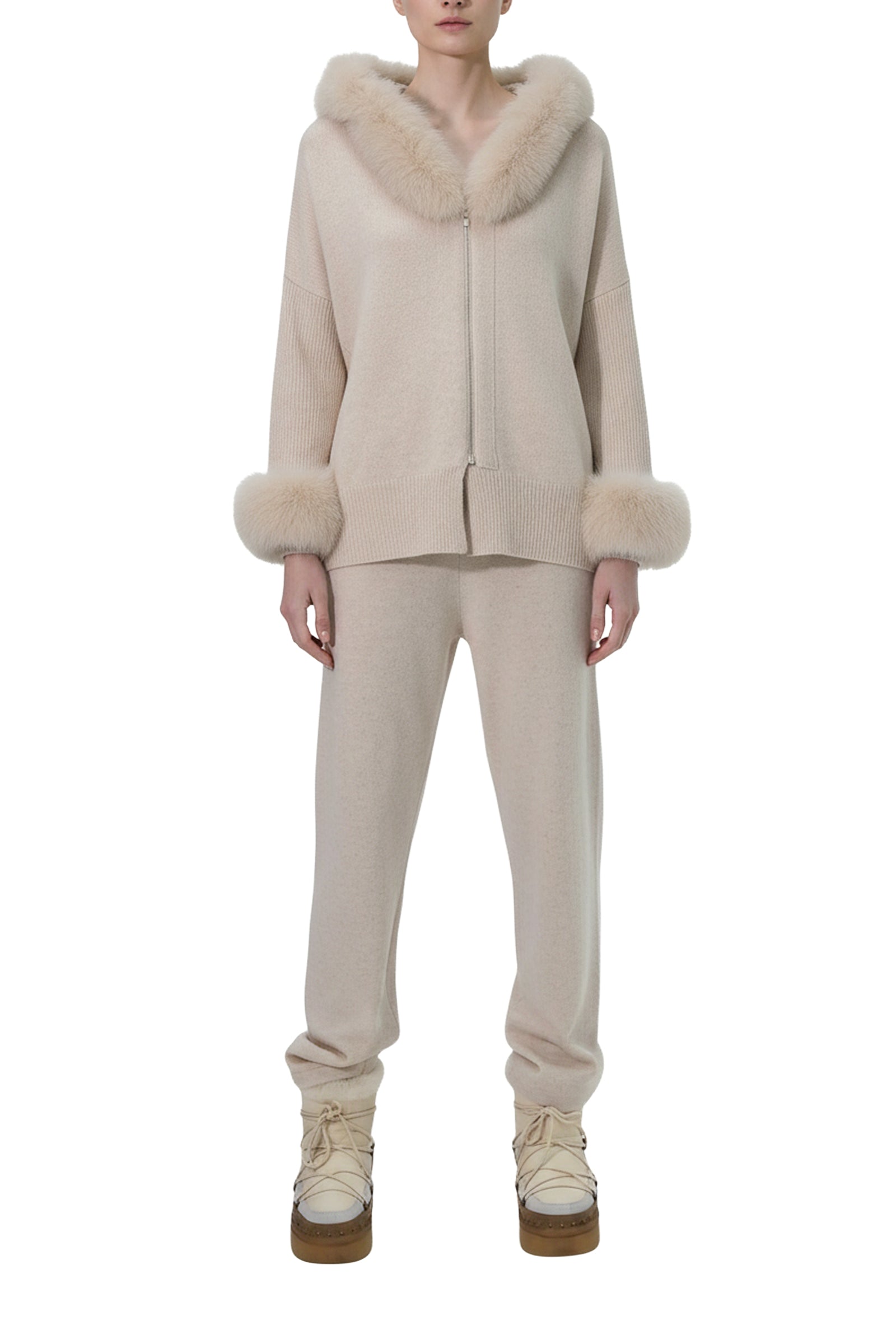 Gilet Niagara en cachemire - Sable