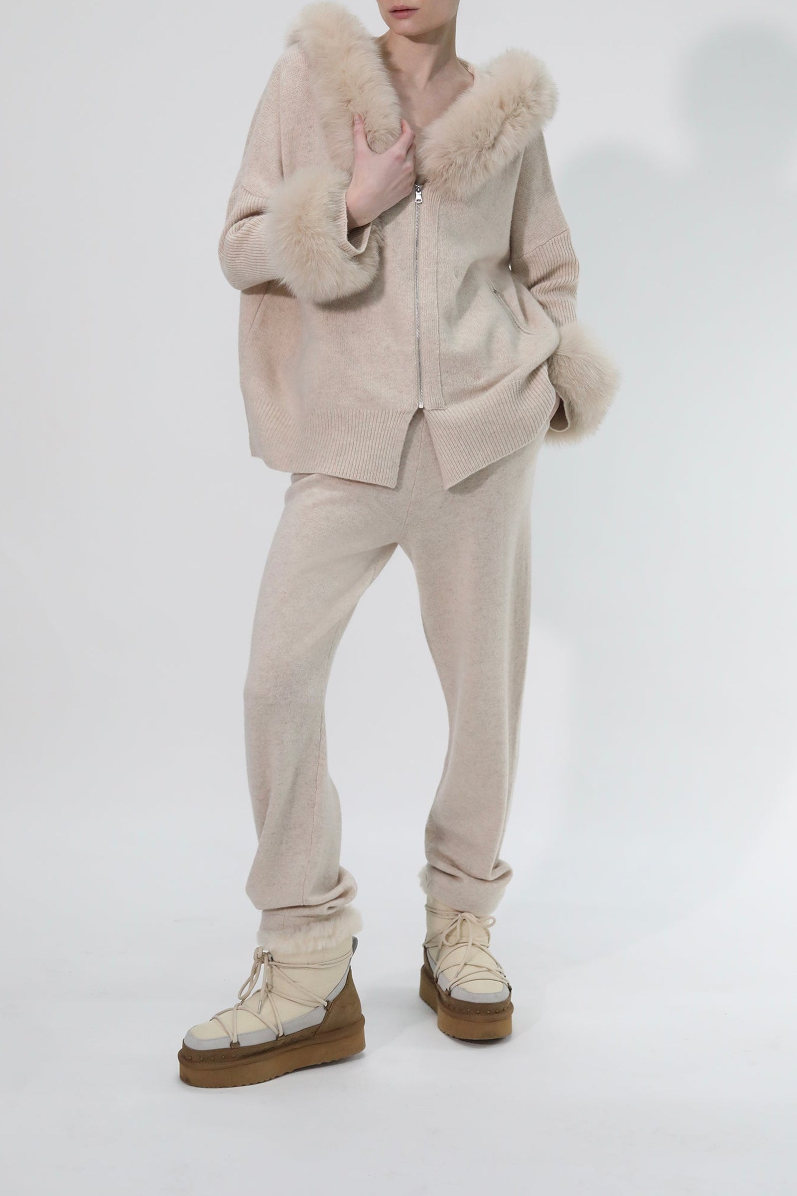 Gilet Niagara en cachemire - Sable