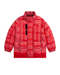 Doudoune en imprimé bandana - Piment