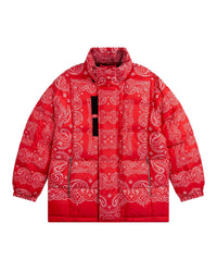 Bandana print padded jacket - Piment