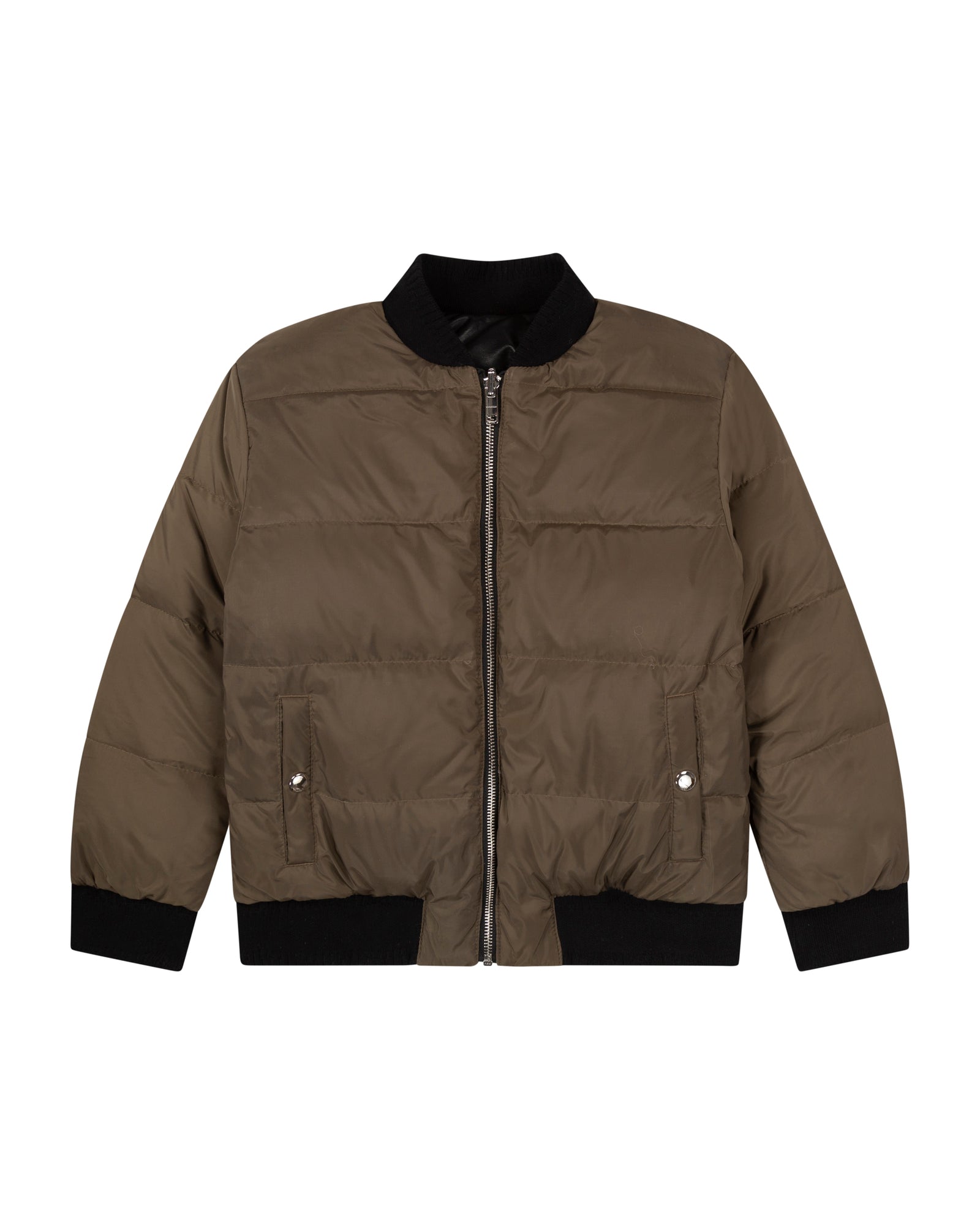 Blouson réversible à broderie - Noir Kaki